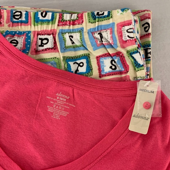 ADONNA 2 PC. PJ Short Sleeve Pants Set Size M(8-10) - Picture 9 of 9